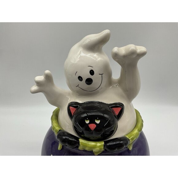 David's Cookies Vintage Halloween Witch's Brew Cookie Jar Kitchen Collectible - Picture 3 of 16